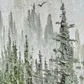 Texture de détail de brouillard de forêt verte